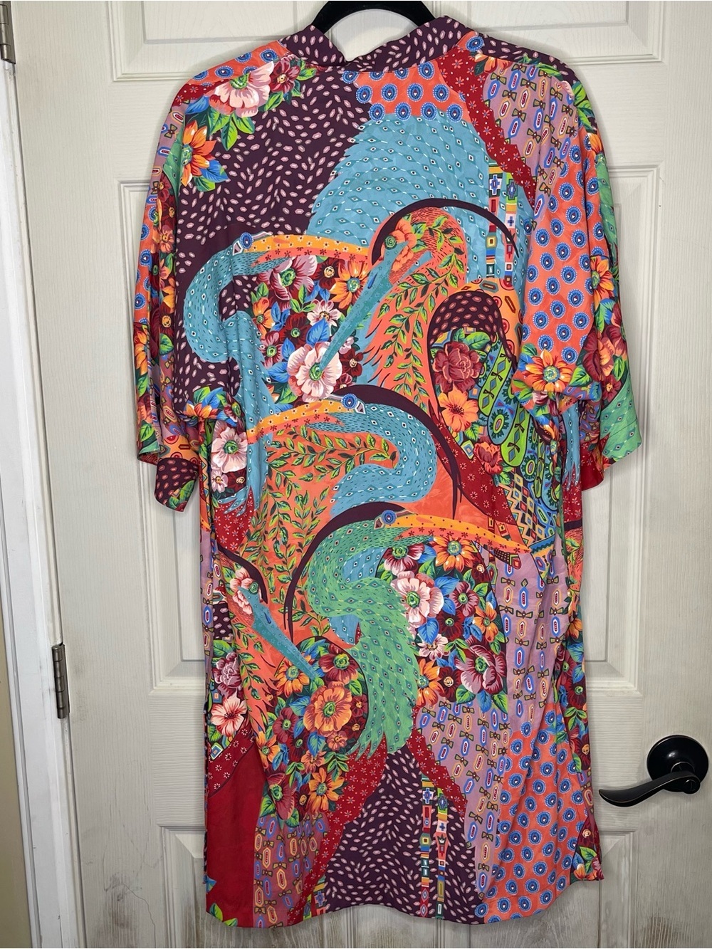 Chico's Women's Duster Ruanan Multi Fairy Boho Kimono Sz XXS/XS - Picture 6 of 6
